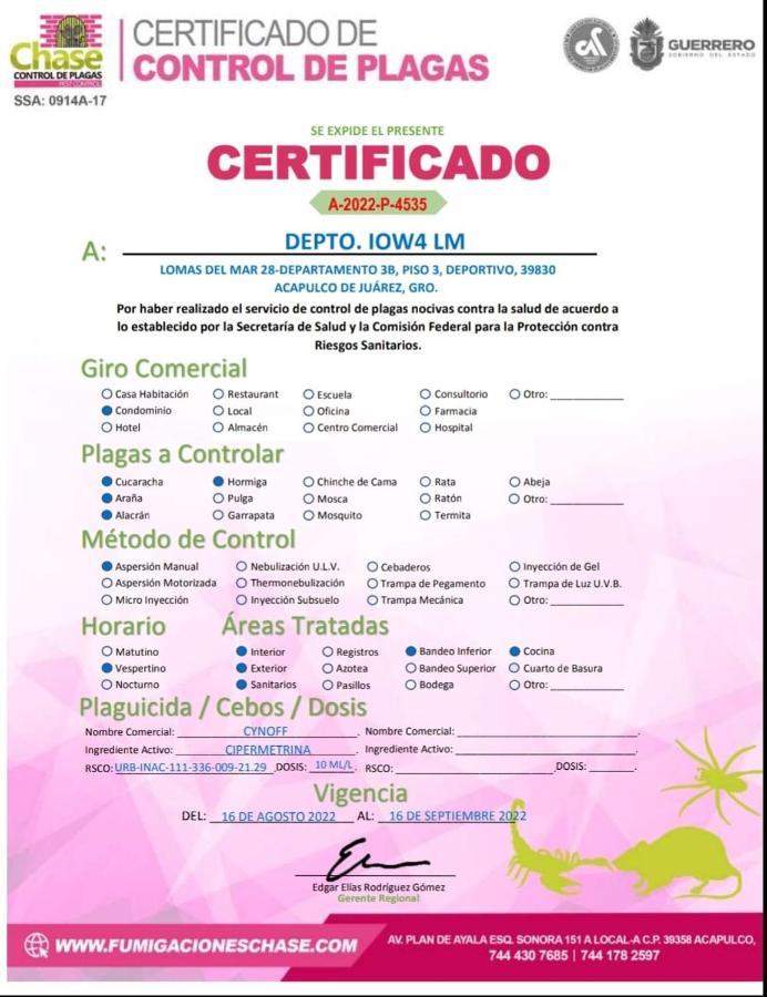 Iow4 Lm Yoga Lounge Apartman Acapulco Kültér fotó
